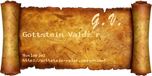 Gottstein Valér névjegykártya